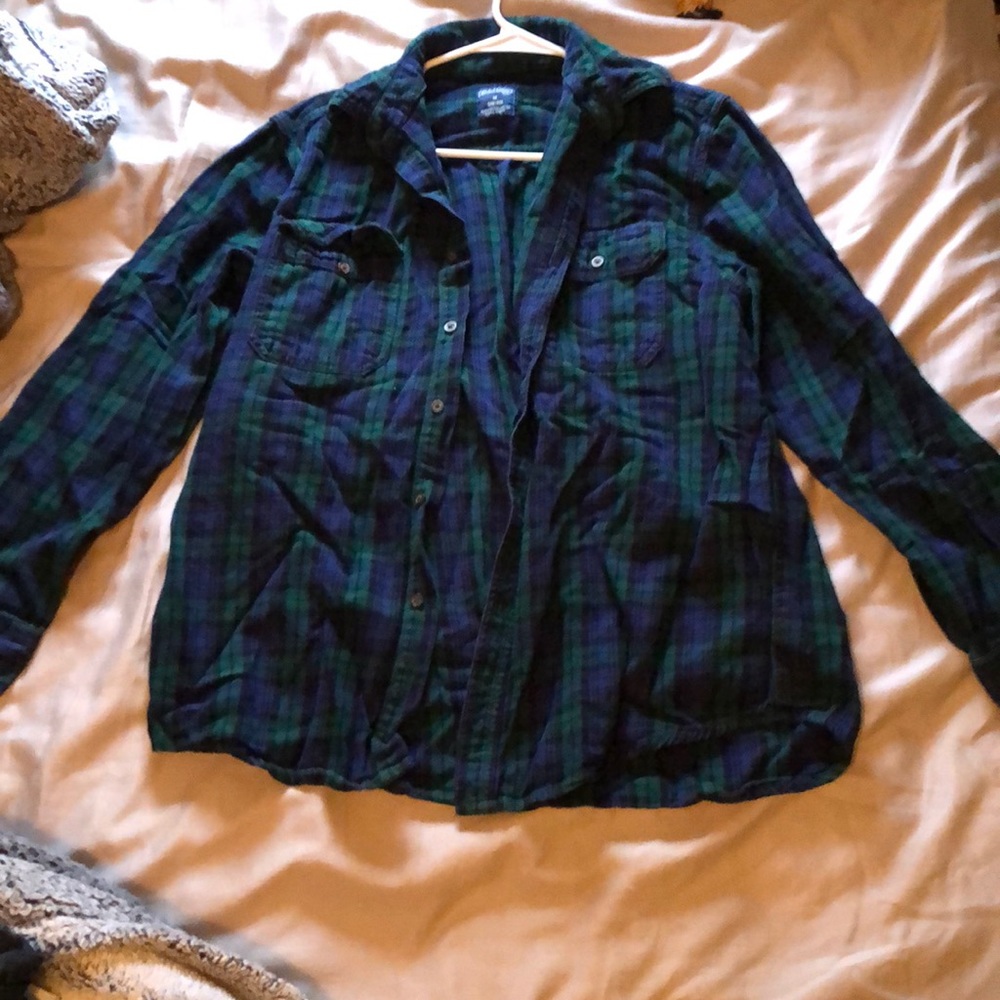 Blue and green flannel